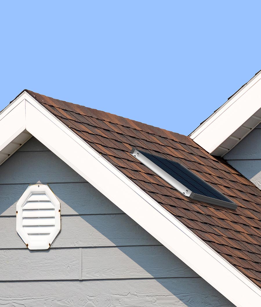 Natural Light gable fan with remote panel